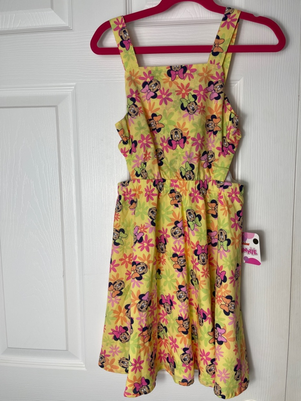 Disney Yellow Minnie Mouse Floral Sundress with Pink Accents